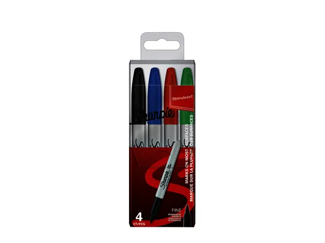 Feutre Sharpie pointe ogive 0,9mm étui de 4 pièces