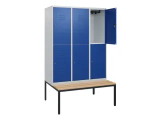 Dubbeldekse dekenkist,HxBxD 1950x1200x815mm,3x2vak.,vak B 400mm - 2
