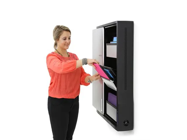 Ergotron Zip12 Charging Wall Mount Storage Cabinet Oplaadstation