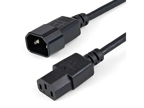 Stroom Verlengkabel, C14 naar C13 Voedingskabel 1 Meter