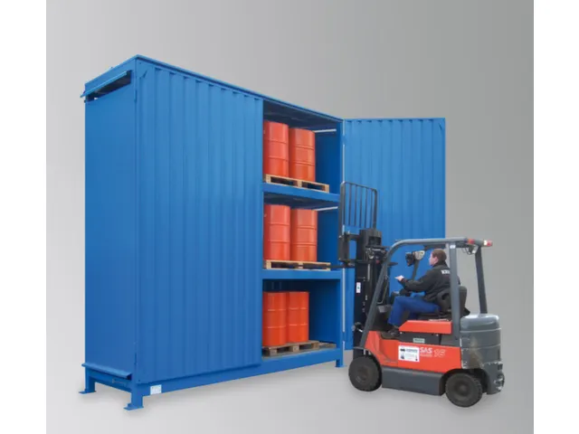 Stellingcontainer Gevaarlijke Stoffen Max. 36X200L Vaten Staand