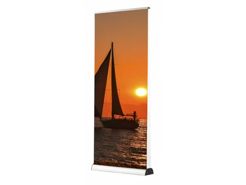 Roll-Banner Twin 85x200cm Zilver