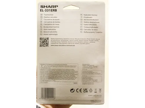 Calculator Sharp-EL331ERB zilver desktop