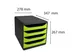 Module de classement Big Box 4 tiroirs Iderama - Vert anis