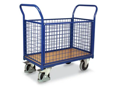 Platformwagen 500kg 1230x800mm 4 Gaaswanden Ral 5010