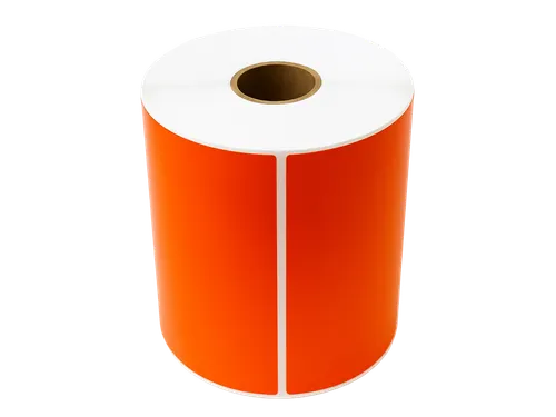 Gekleurde verzendlabels op rol 102x152mm Oranje 2800 etiketten