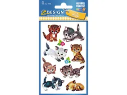 papieretiket Z-design Kids pakje a 3 vel katten