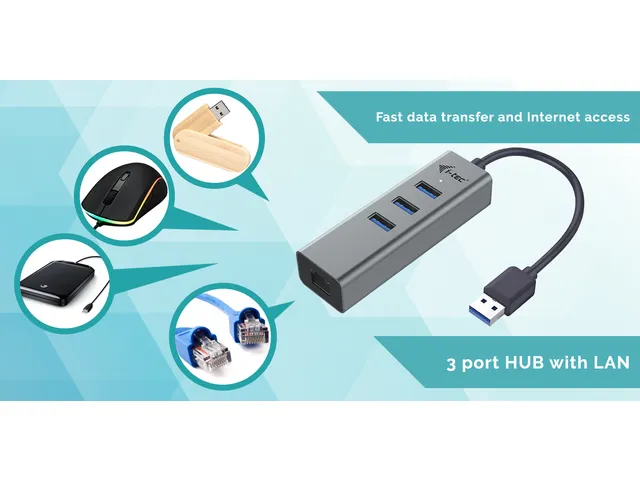 i-tec USB 3.0 Metal HUB 3-poorts + Gigabit Ethernet Adapter