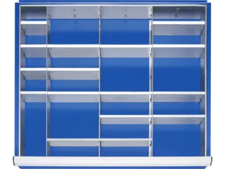 Indelingsset,M. Rasterprofiel,3Lengteverdeler/16Scheidingsplaten - 1