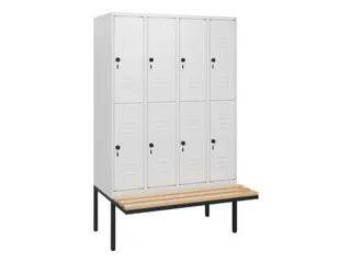 Dubbeldekse dekenkist,HxBxD 1950x1200x815mm,4x2vak.,vak B 300mm - 1