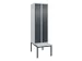 locker voor scheiding van kleding,HxBxD 2120x600x815mm,2vak