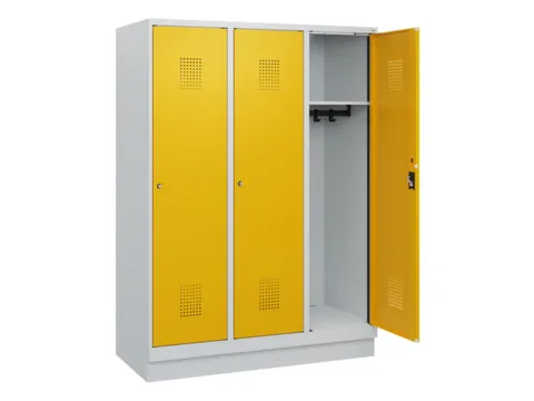 schoollocker,HxBxD 1630x1200x500mm,3vak,vak B 400mm,cil.-slot,sokkel