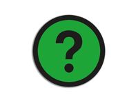 Impressiemagneet Vraagteken Groen 50mm