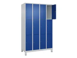lockerkast,HxBxD 1950x1200x500mm,4x3vakken,vak B 300mm,cil.-slot