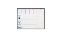 Bedrukt whiteboard 100x150cm Softline 8mm Zwart profiel