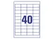 Etiket Avery Zweckform 4780 48.5x25.4mm wit 1000stuks