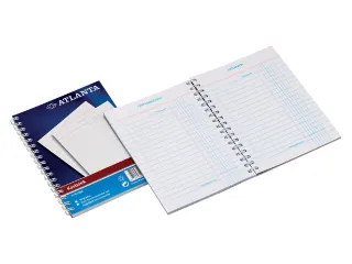 Kasboek Djois Atlanta A6 50x2vel 2x1 kolom met zijspiraal - 1