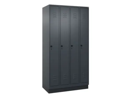 locker,HxBxD 1950x1000x500mm,4vak,vak B 250mm,draaigrendel,sokkel