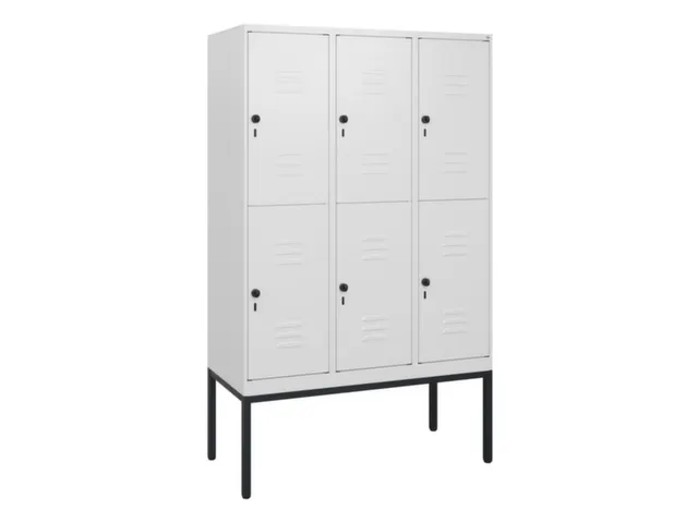 dubbeldekse locker,HxBxD 1950x1200x500mm,3x2vak.,vak B 400mm