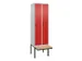 locker voor scheiding van kleding,HxBxD 2120x600x815mm,2vak