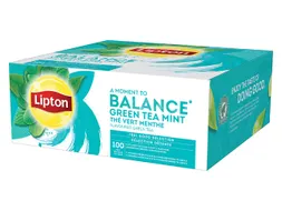 Thee Lipton Green Tea Mint Met Envelop 100Stuks