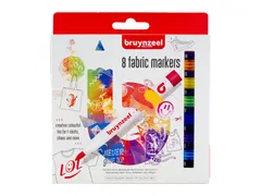 Textielstift Bruynzeel Teens set à 8 kleuren
