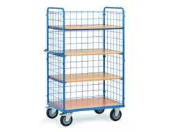 Etagewagens 4 Etages Hout 8413 600kg Laadvlak 1200x800mm Ral5007