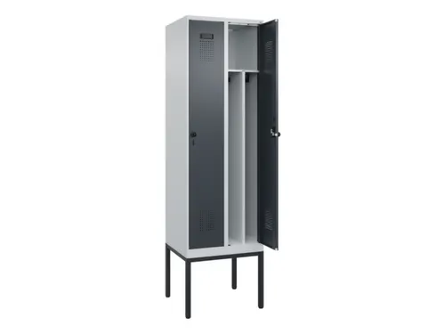 locker voor scheiding van kleding,HxBxD 2120x600x500mm,2vak