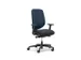 Siège de bureau avec accoudoirs dossier rembourré bleu