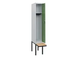 locker met bank,HxBxD 1950x300x815mm,1vak,vak B 300mm,cilinderslot