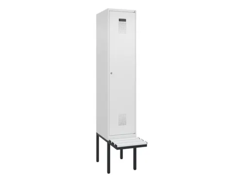 locker met bank,voor scheiding van kleding,HxBxD 2120x400x815mm,1vak