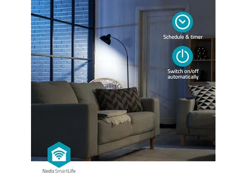 Nedis SmartLife Slimme Stekker Wi-Fi IP21 Wit 3 stuks