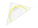 Equerre Géométrique 1552 160mm Tranparent Avec Bande Jaune