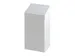 Metalen Afvalbak met pushklep 50 Liter Wit