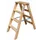 dubbele ladder,beide zijden,2x4treden,Stand H 0,45m,balk L 0,95m,hout