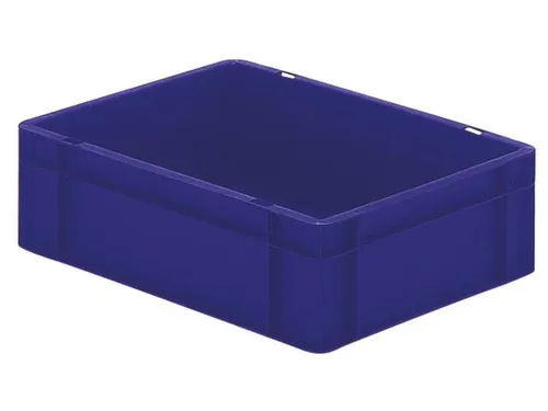 Euronorm-stapelbak 10l 120x400x300mm Wanden/bodem Gesloten Blauw