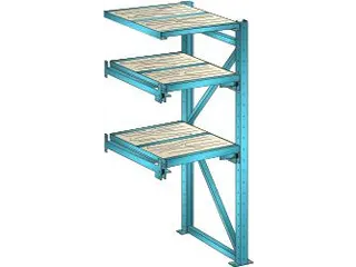 uittrekstelling voor zware lasten,HxBxD 2000x890x860mm,vaklast 1000kg - 1