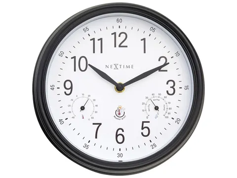 Buitenklok Nextime dia 23,5cm Jasmine met thermo- en hydrometer cijfer
