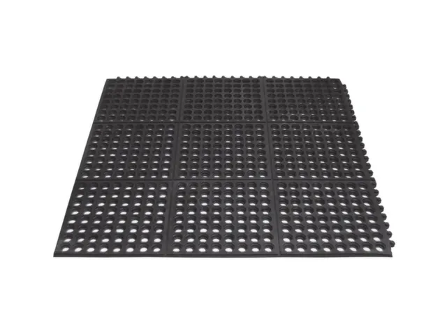 werkplek-vloerbedekking,kliksysteem,HxLxB 15x900x900mm,rubber
