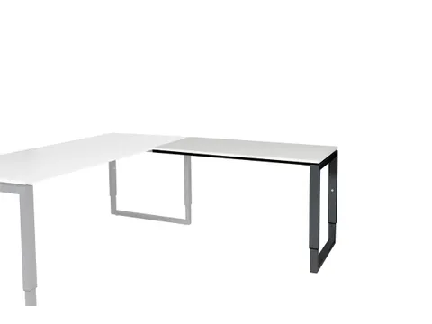 Domino Plus Aanbouw Hoogte Verstelbaar 1200x600mm Grijs 25mm Zwart