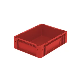 Euronorm Stapelkrat Pp Hxlxb 120X400X300Mm Wanden/bodem Gesloten Rood - 1