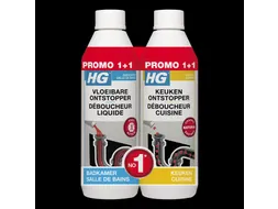 Afvoerontstopper HG Promopack 1x sanitair 500ml 1x keuken 500ml