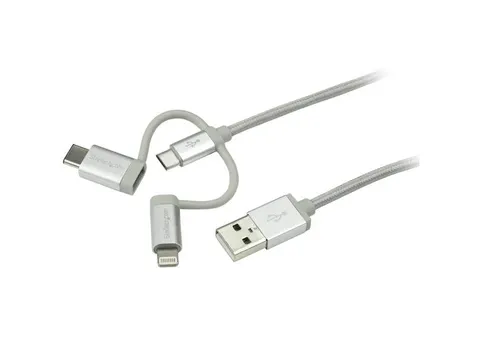 Usb Oplaadkabel Usb Naar Lightning / Usb-c / Micro-b 1 Meter