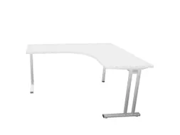 bureau in vrije vorm,HxBxD 740x1600x1400mm,vrije vorm,Bl-wit