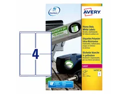 Weerbestendige etiketten Avery 99.1x139mm Polyester Wit 80 stuks