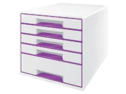 Ladenblok Leitz WOW Cube 5 laden wit/paars
