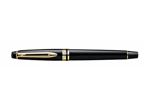Rollerpen Waterman Expert Black lacquer GT Fijn Zwarte inkt