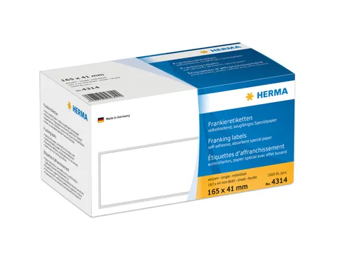 HERMA 4314 Frankeeretiketten los 165x41mm 1000 stuks