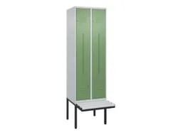 Z-garderobekast,HxBxD 2120x600x815mm,2vak,vak B 300mm,cil.-slot