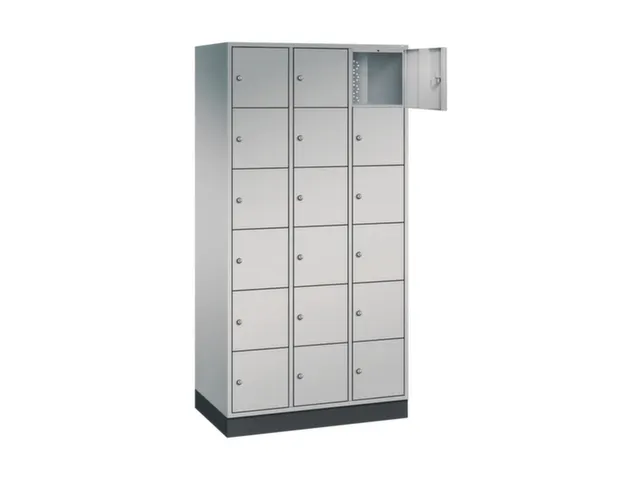 lockerkast,HxBxD 1950x920x500mm,3x6vakken,cil.-slot,sokkel